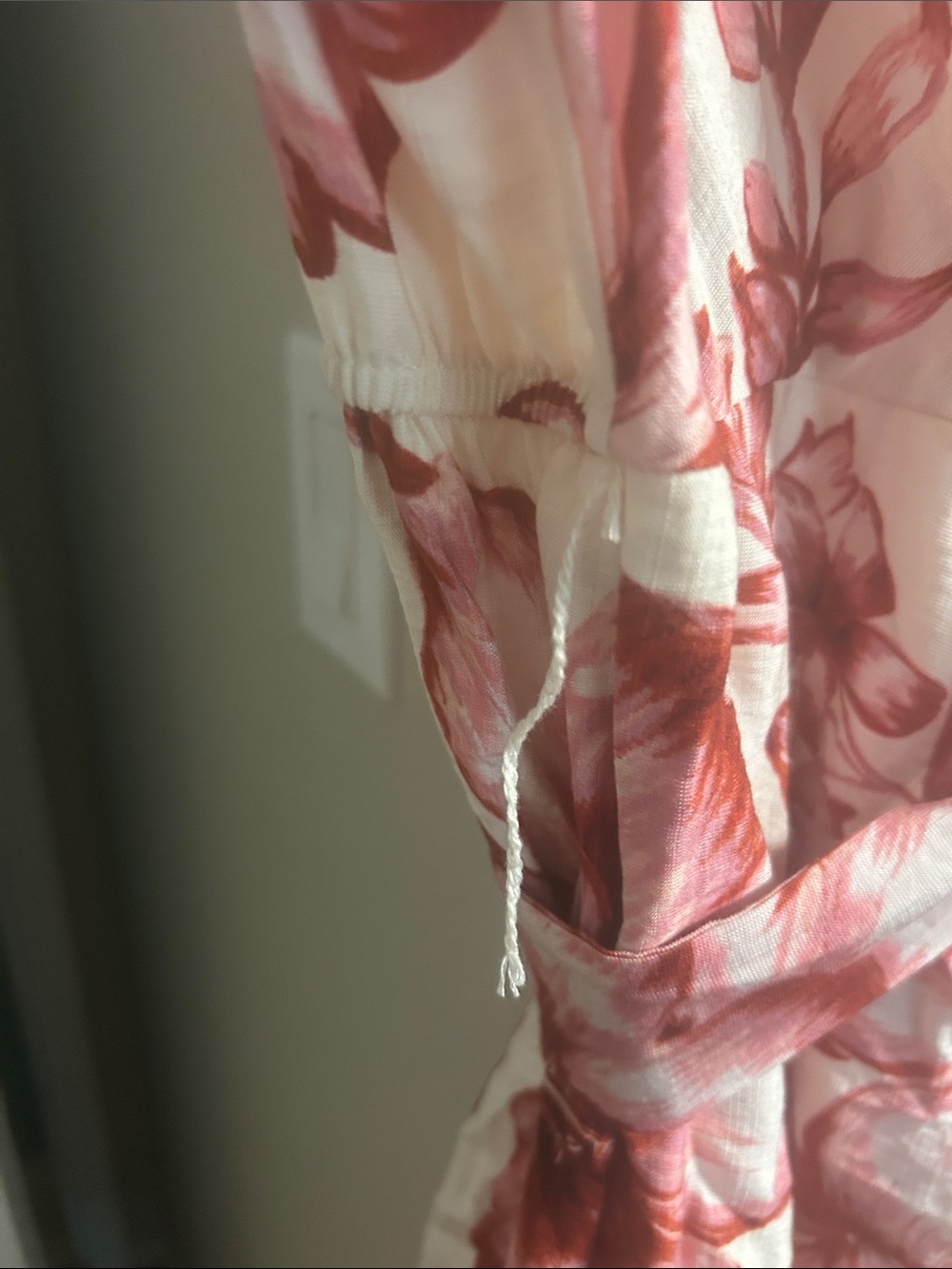 Wrap Hi-Low Floral Dress in Rose Pink by Cece - Picture 4 of 5